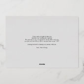 Moderne Trouwfoto Dankjewel Folie Uitnodiging (Achterkant)