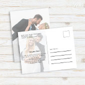 Moderne Trouwfoto Dankkaart Briefkaart