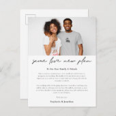 Moderne Trouwfoto Dezelfde liefde Nieuw Plan Scena Aankondigingskaart (Voorkant / Achterkant)