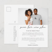 Moderne Trouwfoto Dezelfde liefde Nieuw Plan Scrip Aankondigingskaart (Voorkant / Achterkant)