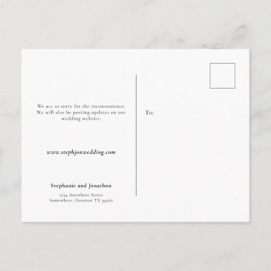 Moderne Trouwfoto Dezelfde liefde Nieuw Plan Scrip Aankondigingskaart (Achterkant)