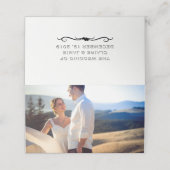 Moderne Trouwfoto Gevouwen Escort Plaats Kaart Plaatskaartje (Buitenkant ongevouwen)