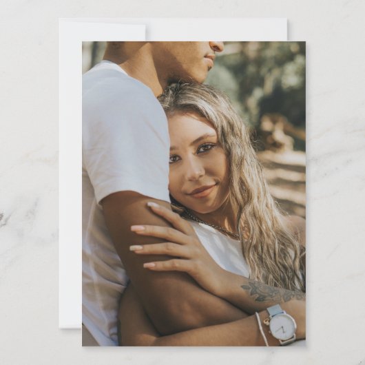 Moderne trouwfoto kaart (Achterkant)