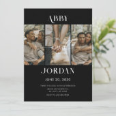 Moderne trouwfoto kaart (Staand voorkant)