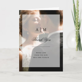 Moderne trouwfoto met overlay | Bedankt