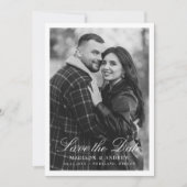 Moderne Trouwfoto met Rand Save The Date (Voorkant)