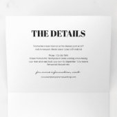 Moderne trouwfoto met RSVP en details Drieluik Uitnodiging (Binnenzijde eerst)