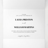 Moderne trouwfoto met RSVP en details Drieluik Uitnodiging (Binnenkant midden)