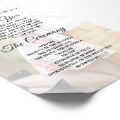 Moderne Trouwfoto-overlay Elegant Programma Poster (Hoek)