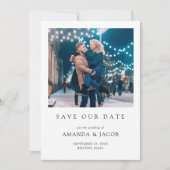 Moderne Trouwfoto Save The Date (Voorkant)
