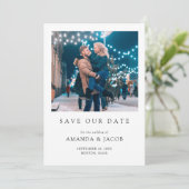 Moderne Trouwfoto Save The Date (Staand voorkant)