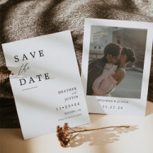 Moderne Trouwfoto Save the Dates Bewaar de Datum