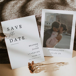 Moderne Trouwfoto Save the Dates Bewaar de Datum Save The Date