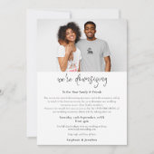 Moderne trouwfoto script met minder gasten aankondiging (Voorkant)