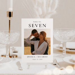 Moderne Trouwfoto Tafel Kaart