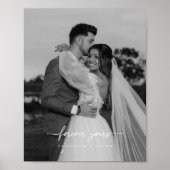 Moderne trouwfoto 'Voor altijd van jou' stel Poster (Voorkant)