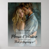 Moderne trouwfoto welkom poster (Voorkant)
