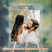 Moderne trouwfoto Welkom Wit Acryl Bord (Neutraal)