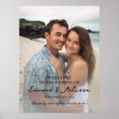 Moderne trouwfoto welkomstbord poster (Voorkant)