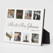 Moderne Trouwfotocollage Dhr. & Mevrouw Gesticht Fotoplaat (Zijkant)