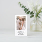 Moderne trouwfotograaf foto visitekaartje (Staand voorkant)