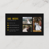 Moderne trouwfotograaf Fotocollage Visitekaartje (Achterkant)