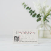 Moderne Trouwfotograaf QR-code Visitekaartje (Staand voorkant)