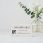 Moderne Trouwfotograaf QR-code Visitekaartje (Staand voorkant)