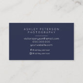 Moderne trouwfotografie minimale typografie visitekaartje (Achterkant)