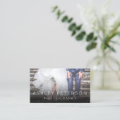 Moderne trouwfotografie minimale typografie visitekaartje (Staand voorkant)