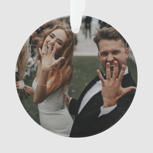 Moderne trouwfoto's 2024 ornament (voorkant)