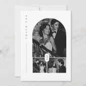 Moderne Trouwfoto's 3 Bedankkaart (Voorkant)