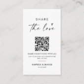 Moderne Trouwfoto's Deel de liefde QR Code Informatiekaartje (Voorkant)