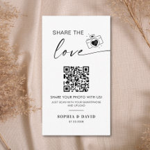 Moderne trouwfoto's Deel de liefde QR-code