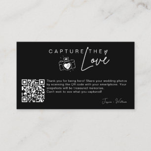 Moderne Trouwfoto's Leg de liefde vast QR-code Informatiekaartje