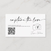 Moderne Trouwfoto's Leg de liefde vast QR-code Informatiekaartje (Voorkant)