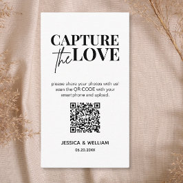 Moderne Trouwfoto's Leg de liefde vast Qr Code Informatiekaartje