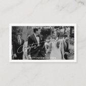 Moderne trouwfoto's leggen de liefde QR-code vast Informatiekaartje (Voorkant)