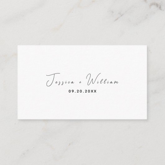 Moderne trouwfoto's of het gebeurde niet QR-code Informatiekaartje (Achterkant)