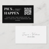 Moderne trouwfoto's of het gebeurde niet QR-code Informatiekaartje (Voorkant / Achterkant)