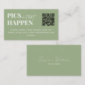 Moderne trouwfoto's of het gebeurde niet QR-code Informatiekaartje (Voorkant / Achterkant)