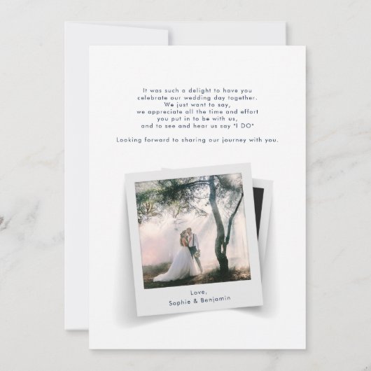 Moderne Trouwfoto's Script Bedankt (Achterkant)