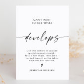 Moderne Trouwfoto's Wegwerp Camera Sign Reclamebord Met Voetstuk