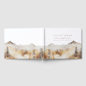 Moderne trouwgastboek Rustieke blokhut Gastenboek (Volledig)