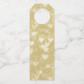 Moderne trouwgunst met gouden hart flessenhanger (Achterkant)