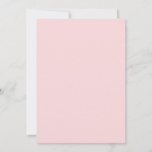 Moderne trouwjurk op roze bruids brunch kaart (Achterkant)