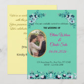 Moderne Trouwkaart-achterkantbericht Kaart (Voorkant / Achterkant)