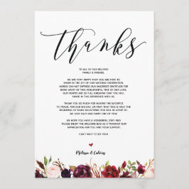 Moderne trouwkaart bedankt v1 kaart
