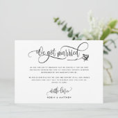 Moderne trouwkaart / elopement-aankondiging kaart (Staand voorkant)