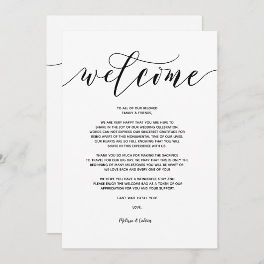 Moderne trouwkaart en routebeschrijving kaart v6 (Voorkant / Achterkant)